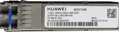 Huawei Module Transcepteur Optique eSFP 1550nm 80km - Module Transcepteur Optique Huawei eSFP Gigabit Monomode 1550nm 80km LC