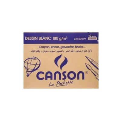 Papier Canson Blanc 180g 21x32 - 10 Feuilles