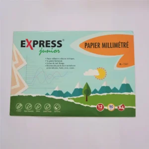 PAPIER MILLIMETRE A4 12 FEUILLES 90 GR