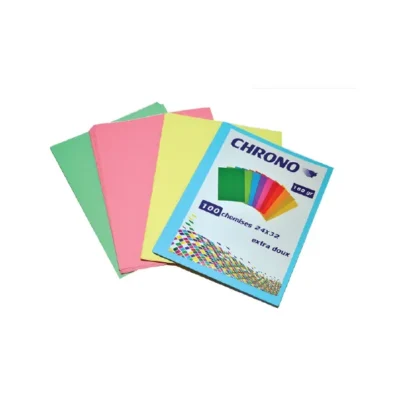 Paquet de 100 Chemises CHRONO 240g/m² Couleurs Pastels - Format A4