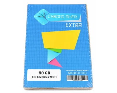 Paquet de 140 Chemises Chrono Mi-Fin Extra 21 x 31 cm 80 g Assorties Chemise Chrono 140