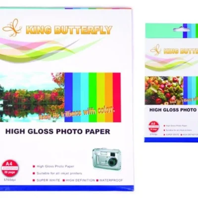 Paquet de 20 Feuilles A6 Papier Photo King Butterfly Jet d'Encre