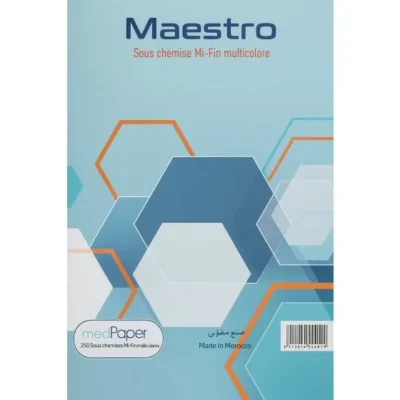 Paquet de 250 Sous-chemises Maestro Mi-Fin Multicolores 21 x 31 cm 50 g/m²