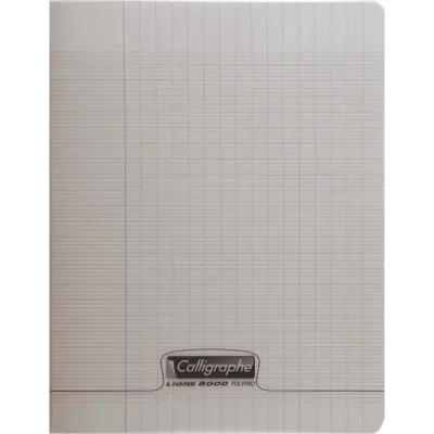 Cahier piqué 8000 POLYPRO GRIS 17×22 cm 48 pages grands carreaux 90 g
