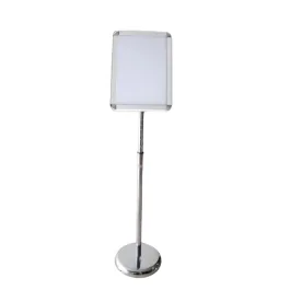 Porte affiche sur pied avec socle rond pour document A3
