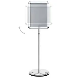 Porte affiche sur pied avec socle rond pour document A4