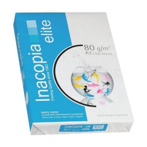 Lot de 5 Ramettes Papier Blanc INACOPIA A3 80g/m² 500 Feuilles