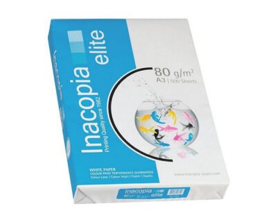 Lot de 5 Ramettes Papier Blanc INACOPIA A3 80g/m² 500 Feuilles