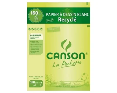 Ramette de 10 Feuilles Papier Dessin Blanc CANSON 180g 24x32 cm