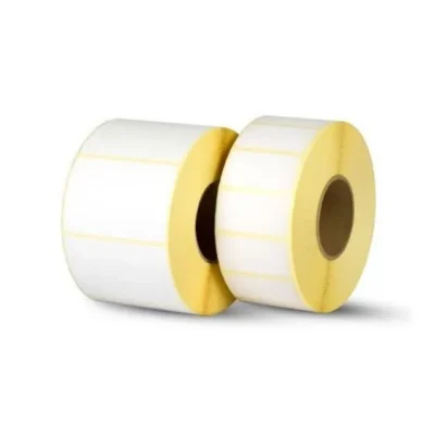 Rouleau de 1000 étiquettes support PP blanc en 4 poses