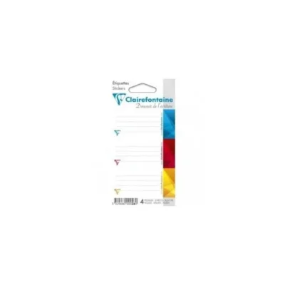 Sachet de 84 étiquettes scolaires adhésives Clairefontaine 33,5×75 mm
