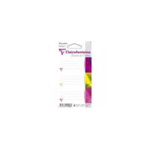 Sachet de 84 étiquettes scolaires adhésives Clairefontaine 33,5×75 mm