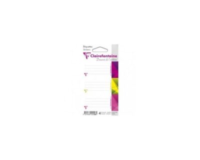 Sachet de 84 étiquettes scolaires adhésives Clairefontaine 33,5×75 mm