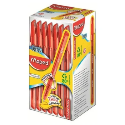 Stylo à bille Ice Clic Rouge Réf 225336 Maped