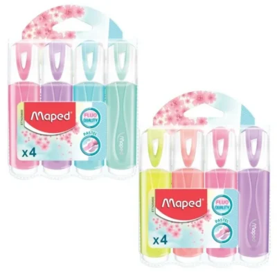 Surligneur Classic Pastel Blister de 4 Réf 742546 Maped Surligneur Maped Blister de 4