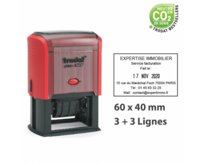 Dateur automatique TRODAT Printy 4727 - Tampon 60x40 mm personnalisable