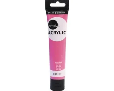 Tubes de peinture acrylique Simply Neon de Daler Rowney 75 ml ROSE