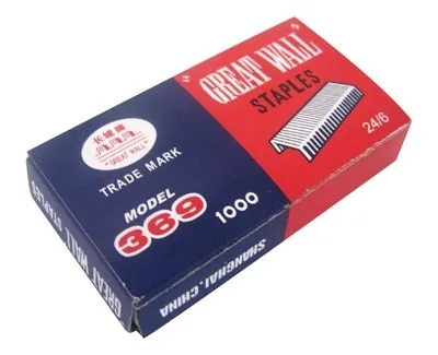 Lot de 10 Boites de 1000 Agrafes 24/6 GREAT WALL